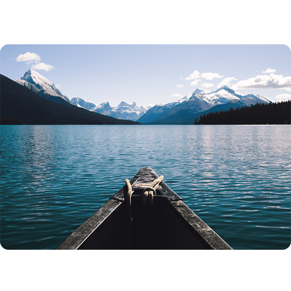 Boat On Lake Small Work Mat