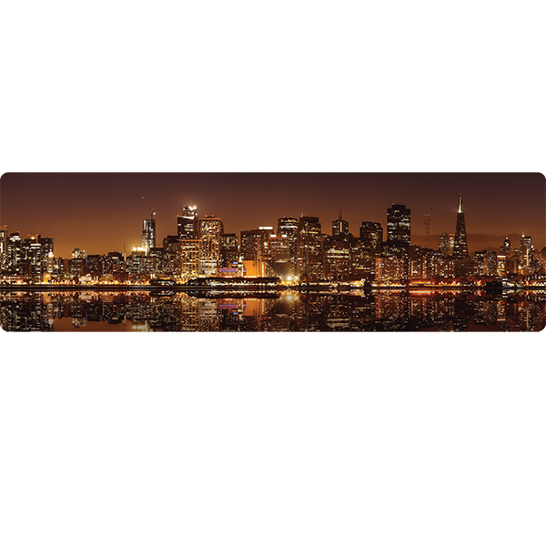 City Skyline at Night XXL Work Mat